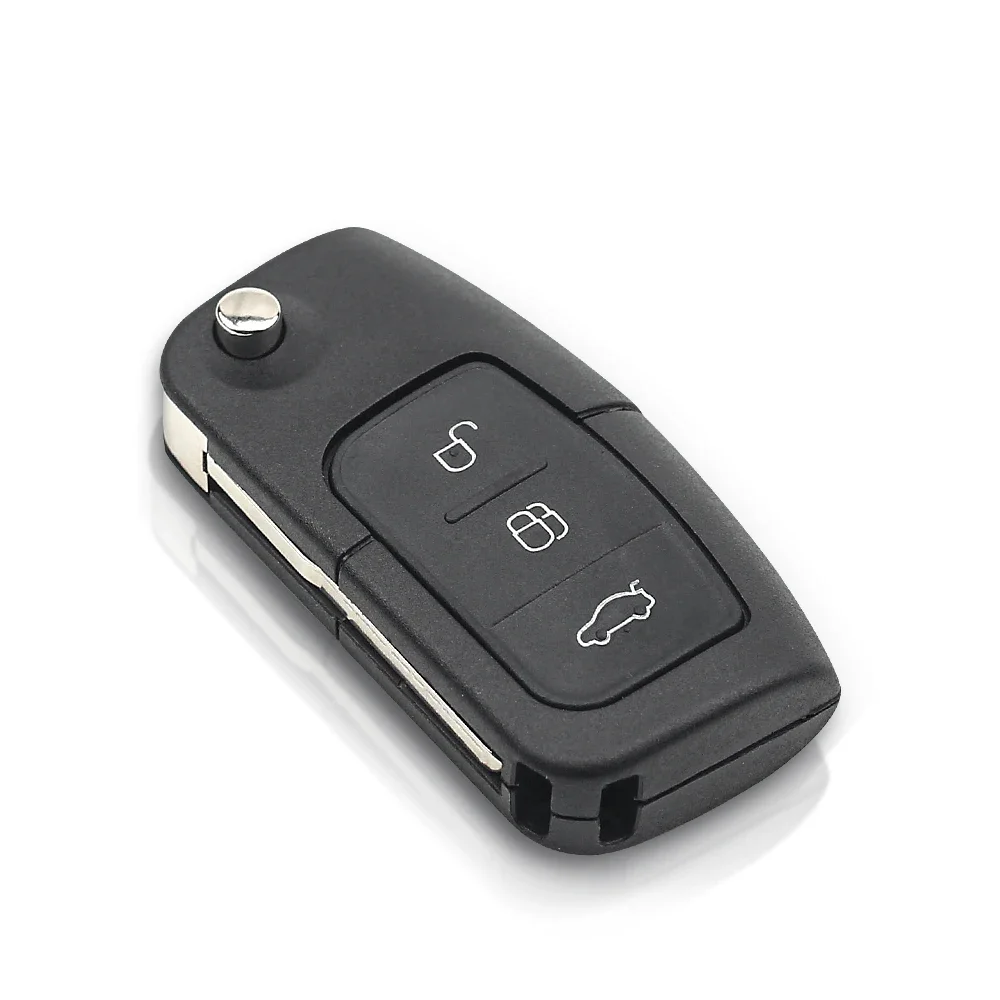 KEYYOU For Ford Fusion Focus Mondeo Fiesta Galaxy Uncut HU101 Blade 4D63/4D60 Chip Car Remote Key DIY 433MHz Vehicle Flip Key