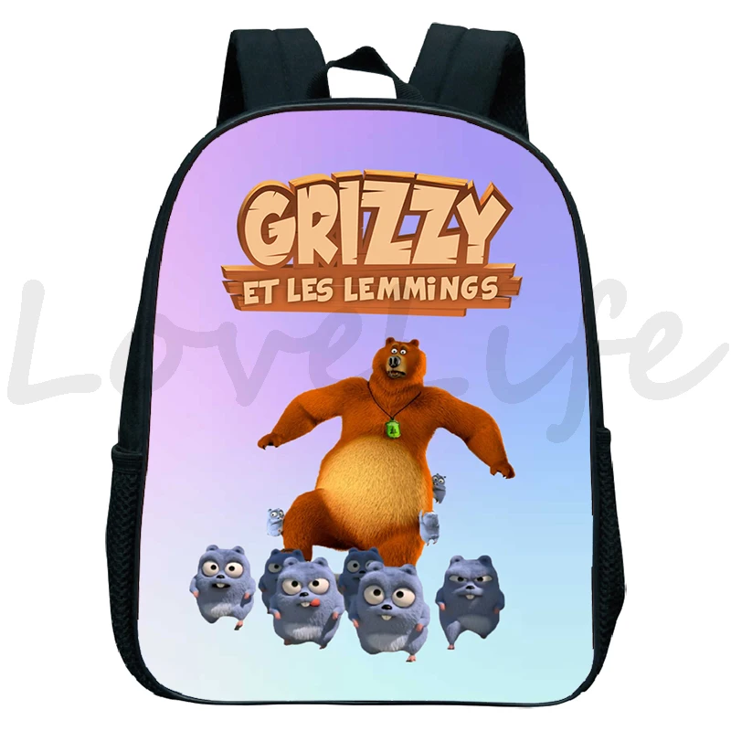 Mochila de jardín de infantes Sunlight Grizzly Bear para niños, Bolsa Escolar de dibujos animados, regalos para niños