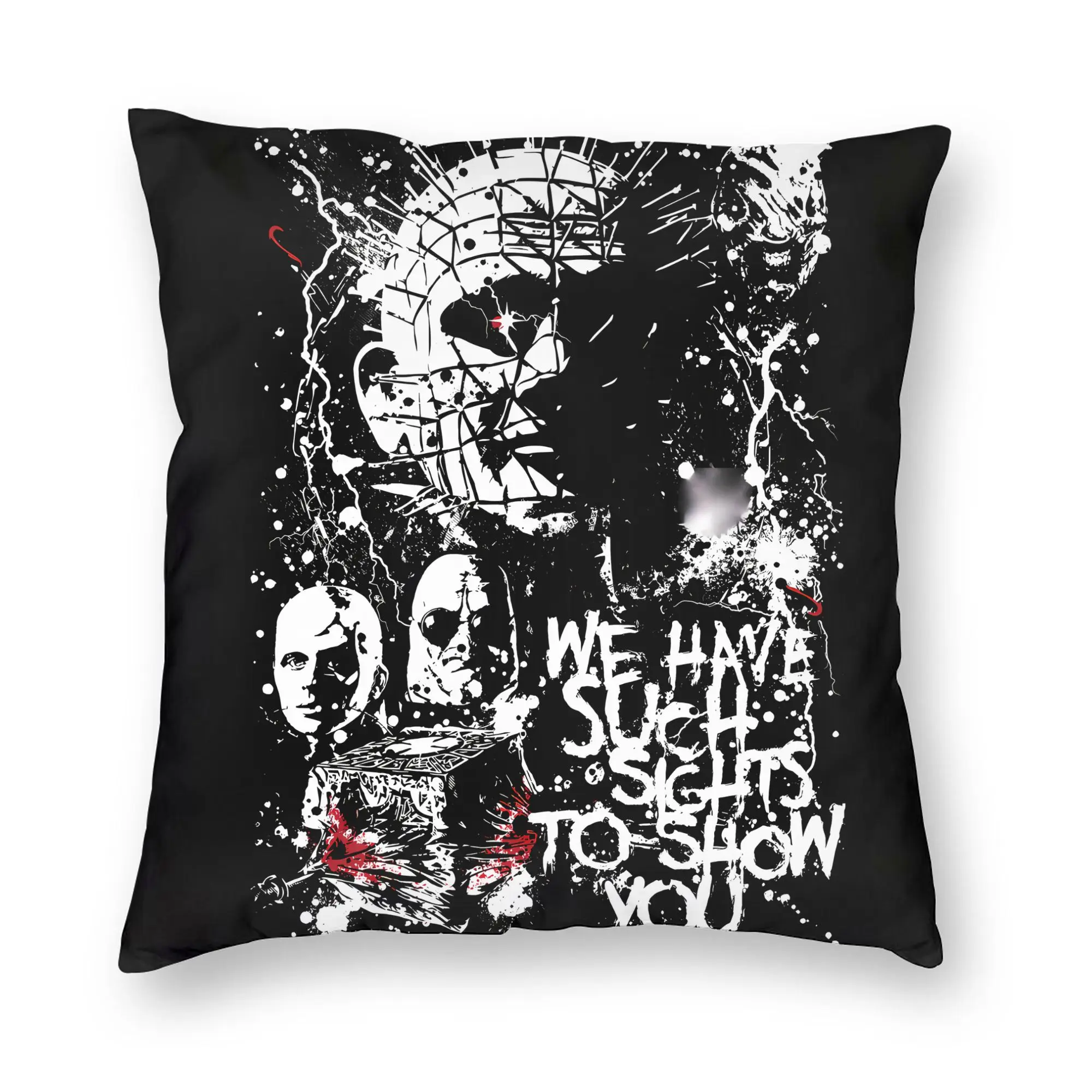 Hellraiser Pinhead Lament Pillowcases  Vintage Pillow Case For Sofa Couch Bed Living Room Comfy Pillow Cover