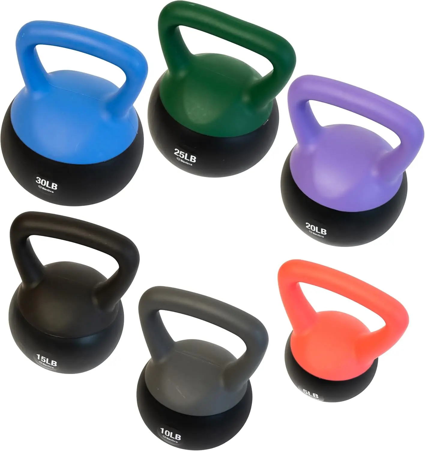 Soft Kettlebells - Sea and Iron Sand Filled Weights for Women and Men - Color Coded Kettle Bell Sets