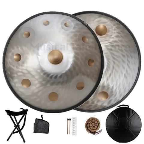 Advanced customization Handpan,432Hz 12notes 22 Inches D Minor Kurd,Hand Drum Instrument,Premium Steel Hand Drum,Tambourine,gift