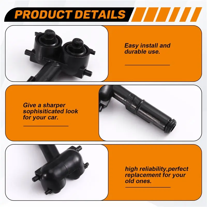 Water Head Lamp Cleaner 1 Pair Front Headlight Washer Nozzles 95562816110 95562816210 For Cayenne 2007-2010