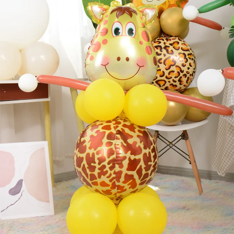 Disney Cartoon Cute Animal Pillar Kindergarten Creative Decoration Children's Party Decoration Balloon Set