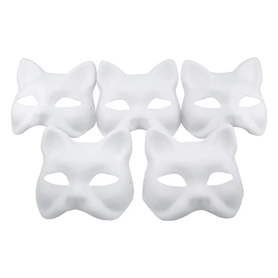 Paintable Fox Masks for Cosplay and Parties