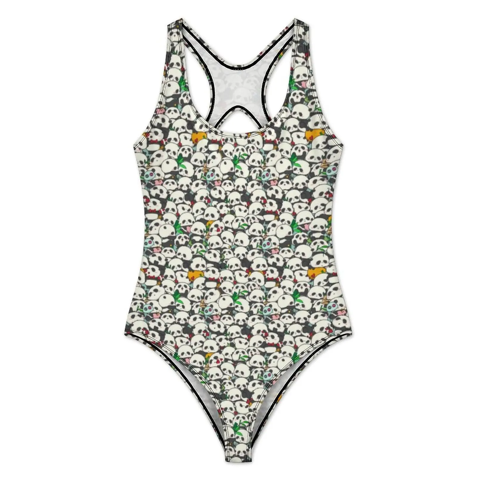 Cute Panda Swimsuit Animals Print Push Up Swimwear One Piece Holiday Rave Monokini Swimsuits Sexy Design Beach Wear Plus Size