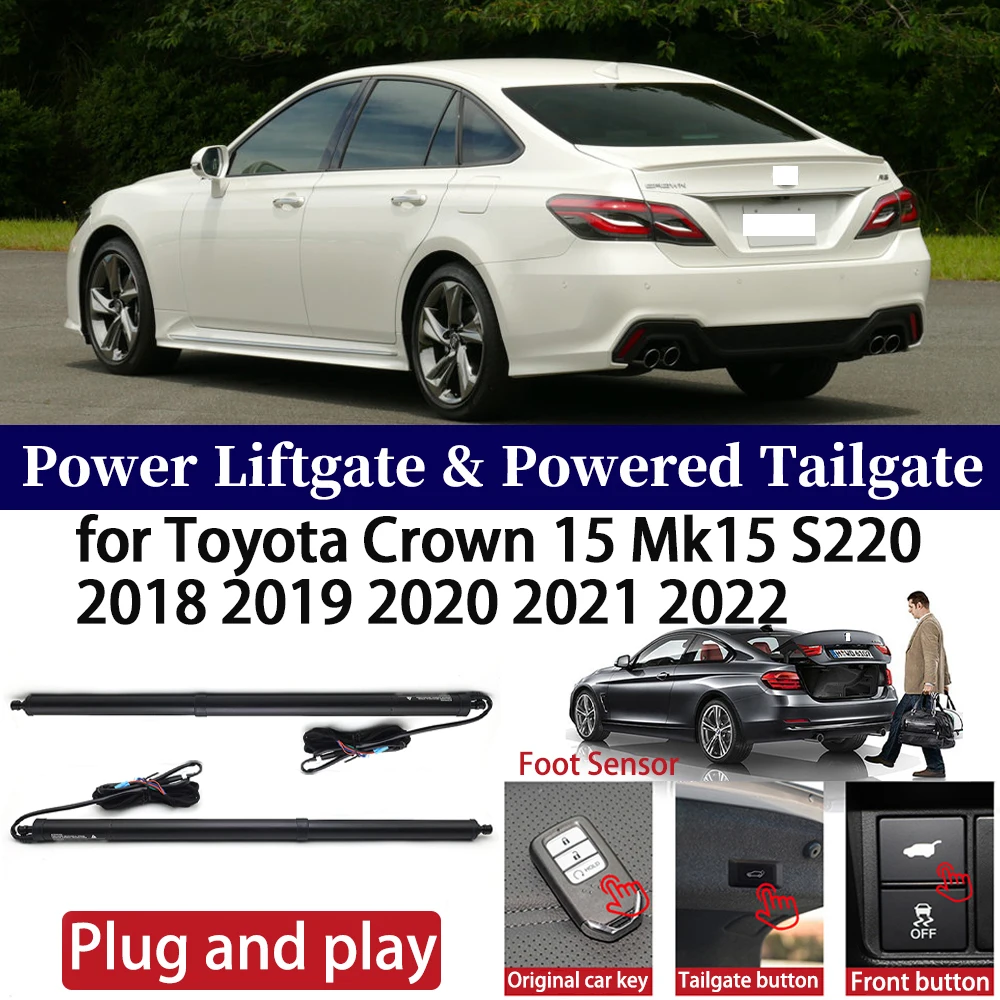 

ZhuCamX for Toyota Crown 15 Mk15 S220 2018 2019 2020 2021 2022 Car Power Liftgate Automatic One-Click Powered Tailgate Strut