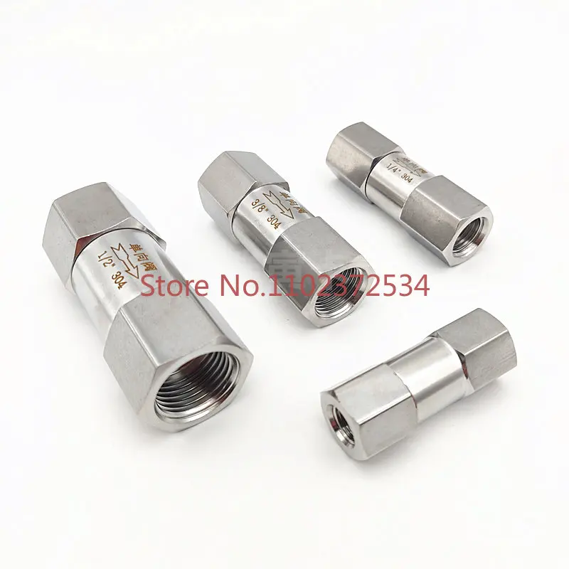 3PCS-304 stainless steel split check valve 1/41/2 hexagonal internal thread check valve 2/4 internal thread check valve