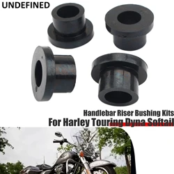 Handlebar Bushing Riser Insert Replacement 4Pcs For Harley Touring Electra Glide Dyna Softail Sportster XL Motorcycle Black