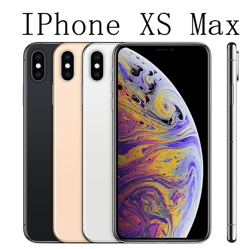 هاتف Apple iPhone XS Max 4G LTE الأصلي غير مقفول 5.8 بوصة 4 جيجابايت رام 64 جيجابايت/256 جيجابايت روم 12 ميجابكسل + 7 ميجابكسل هاتف محمول هاتف ذكي سداسي النواة