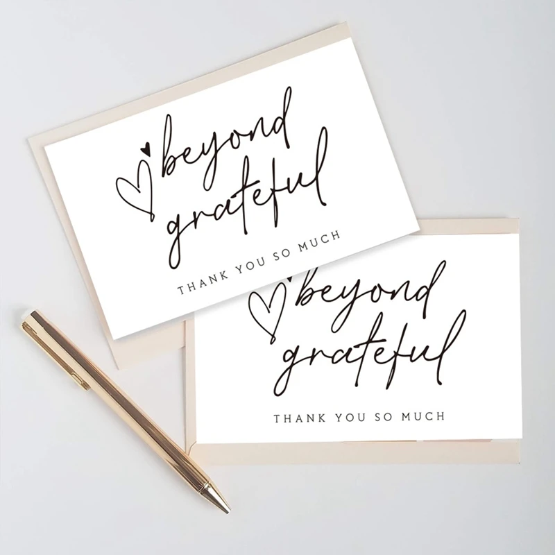 300Pcs Thank You Card Labels Beyond Grateful Card For Supporting My Small Business Decoration Gift Greeting Card