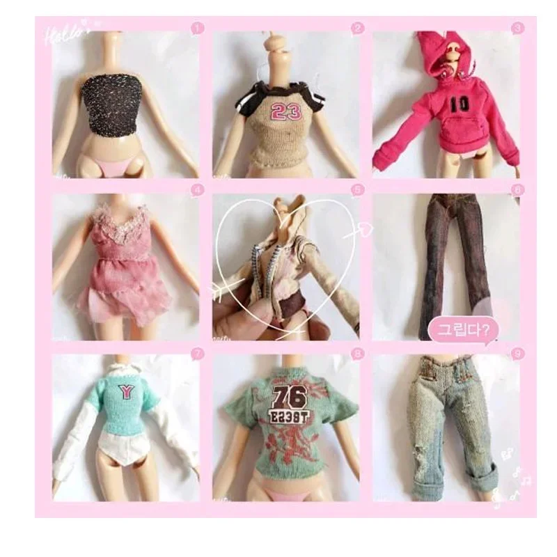 Fashion Bates Doll Clothes Accessories for Bratzs Princess Pants Skirt T Shirt Replace Dress Up Girls Play House Toys