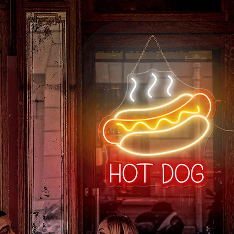 handmade led neon sign para decoracao hot dog stand decor vintage neon signs restaurante wall art jantar bar decoracao 01