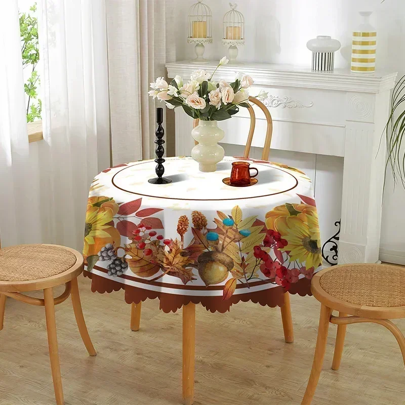 New table cloth pure cotton satin pattern,restaurant  round table cloth 2024