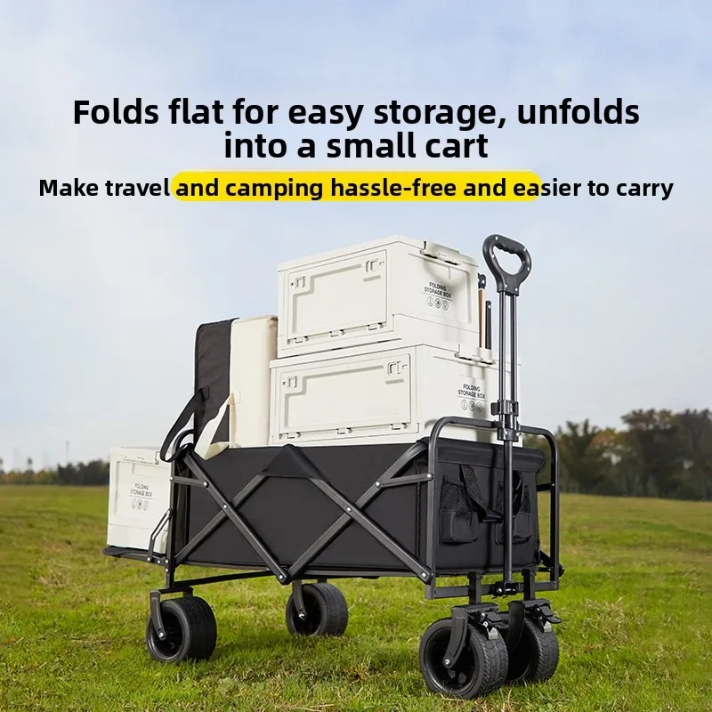 

Foldable camping vehicle, suitable for children to lie on, large capacity, can be used for both camping and street vending.