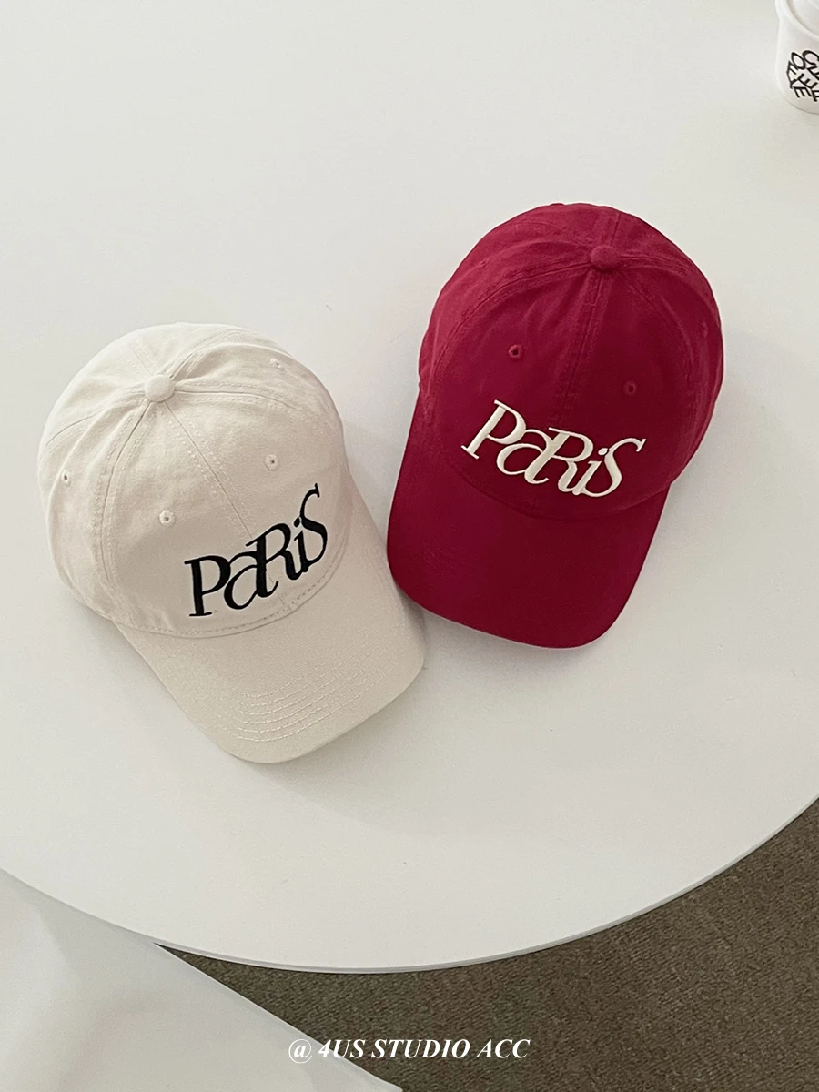 

Deep Top Baseball Cap for Women Spring New Brushed Cotton Soft Top Embroidery Letters Peaked Cap Men