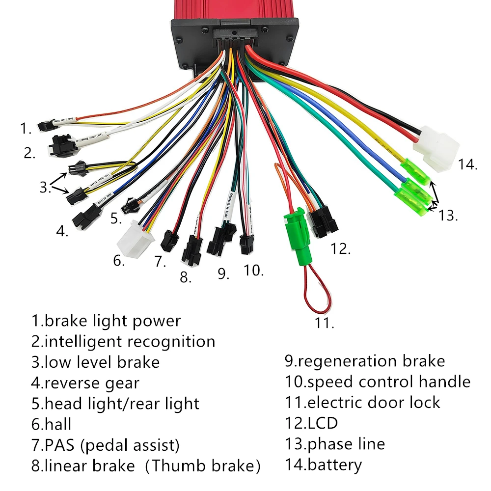 Electric Bicycle Scooter 36V 48V 60V 1000W 1500W 2000W Brushless Controller BLDC Motor Controller LCD Display Kit