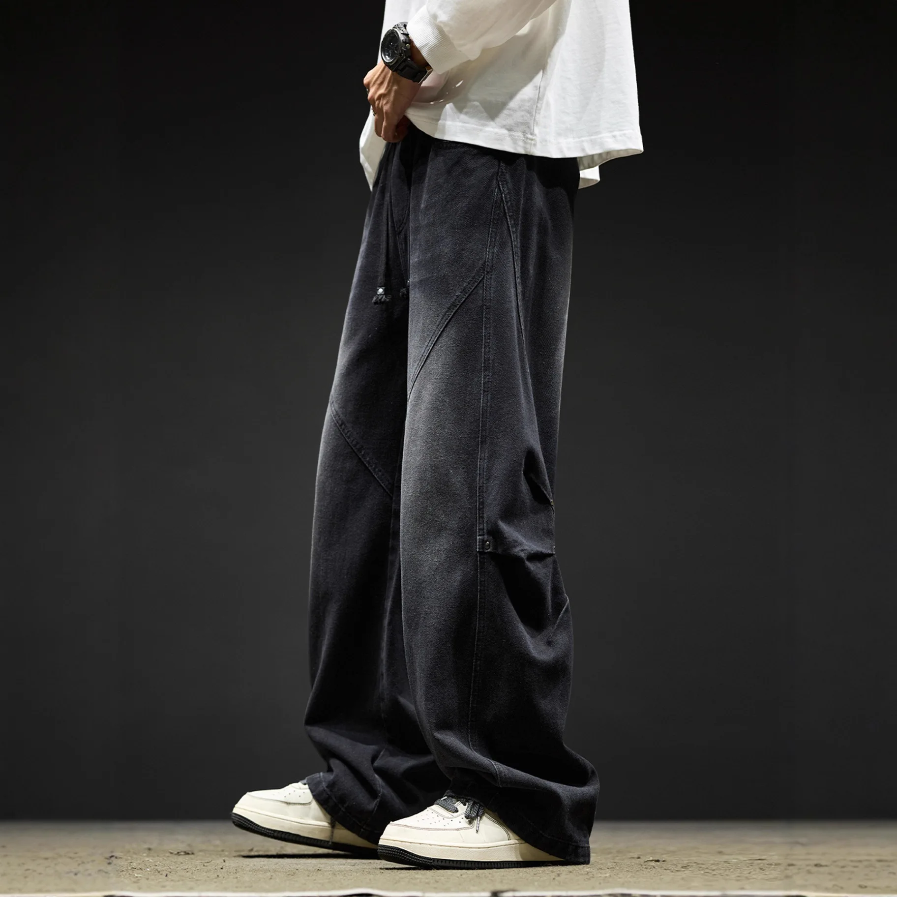 Straight-leg Jeans Vintage Washing Man Spring Autumn New Fashionable Comfortable Cool Personality All-matching Loose