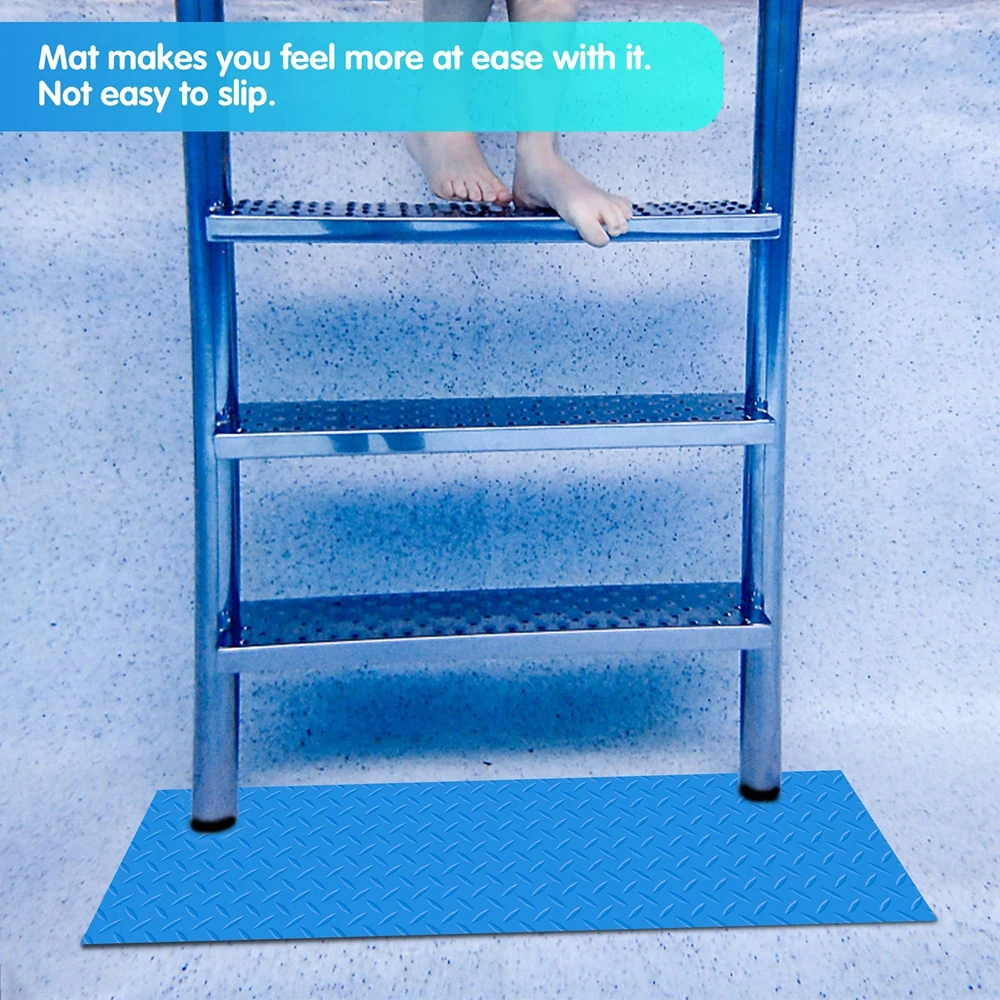 Swimming Pool Ladder Mat - Protective Pool Ladder Pad Step Mat with Non-Slip Texture