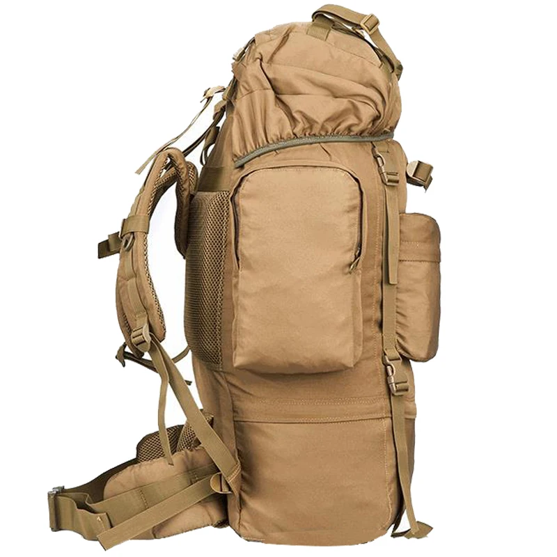 70L Men's Military Travel Bag Large Capacity Tactical Climbing Backpack High Quality Nylon Waterproof Hunting Camping XA865F