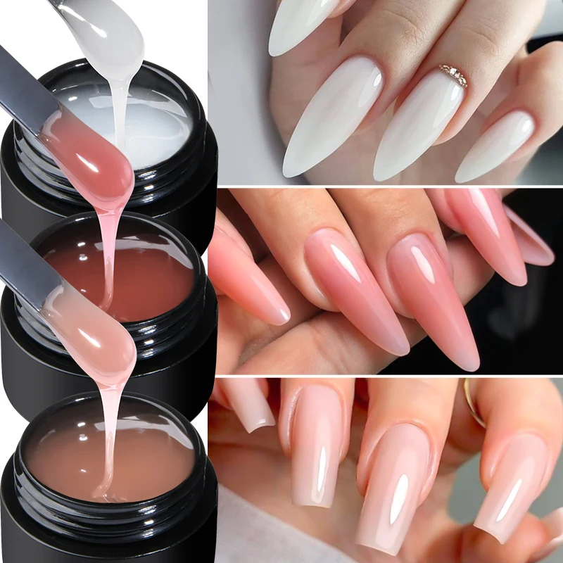 MTSSII 3 Teile/satz Schnell Verlängerung Nagel Gel Nagellack Vernis Klar Milch Weiß Nude Semi Permanent Nail art Gel Kits Maniküre
