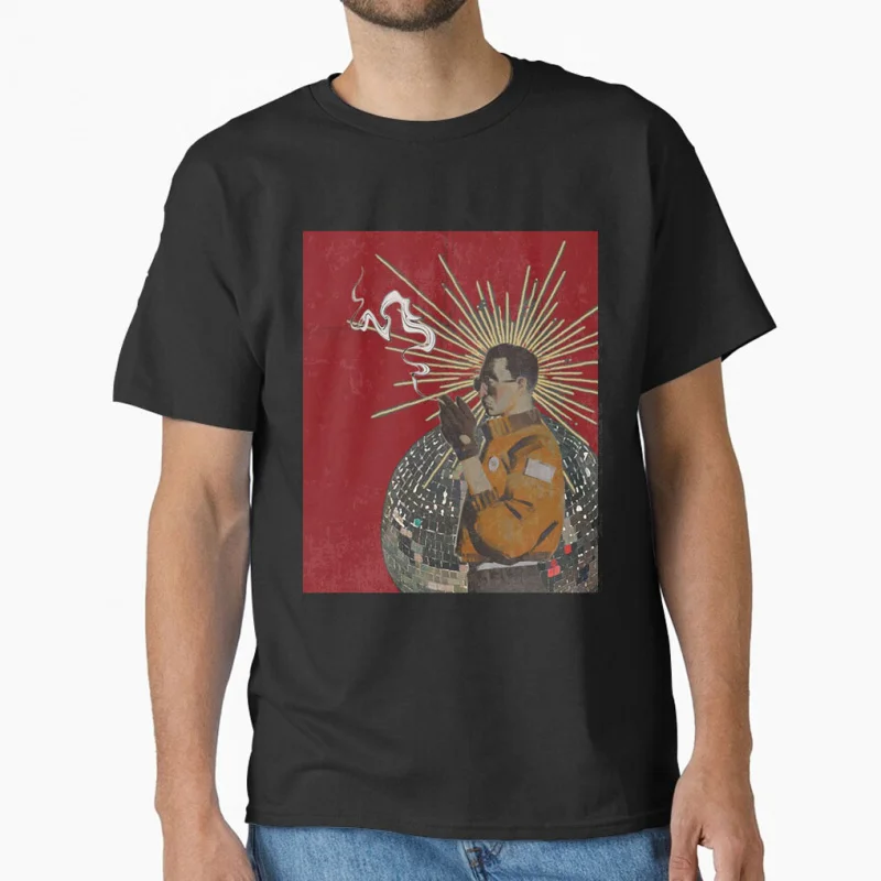 

0731 Funny Kim kitsuragi Anime Disco Elysium rpg video game Gift T shirt 100% cotton print large size Tops S-6XL mens clothing