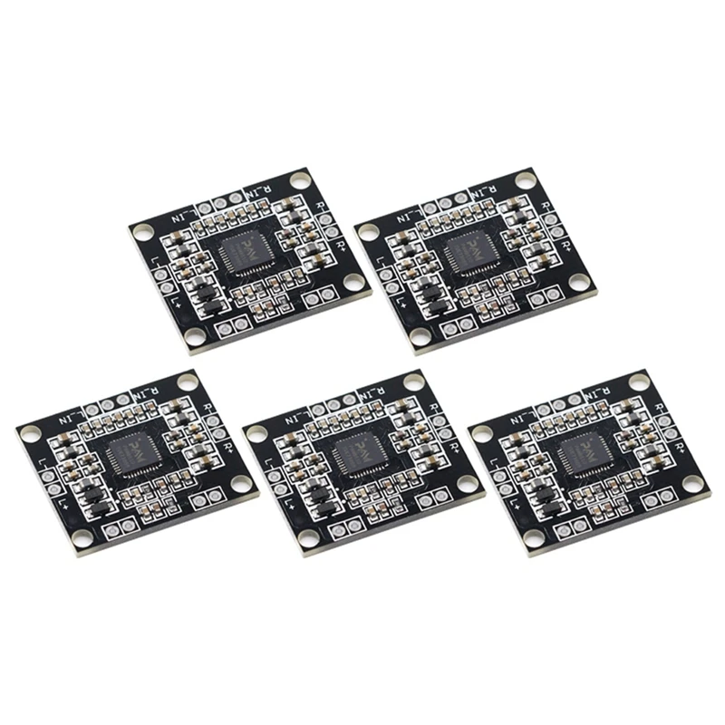 5Pcs PAM8610 Module Digital 2X15W Audio Power Amplifier Board DC7-15V Dual Channel Stereo Sound Amplifier Modules Easy Install