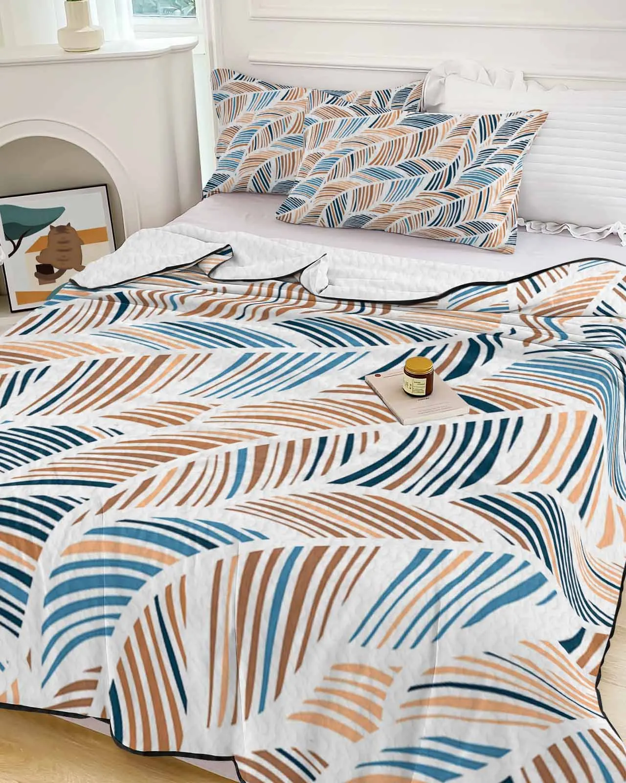 

Summer Beach Texture Cooling Blankets Air Condition Comforter Lightweight Summer Quilt for Bed Breathable Soft Thin Quilt