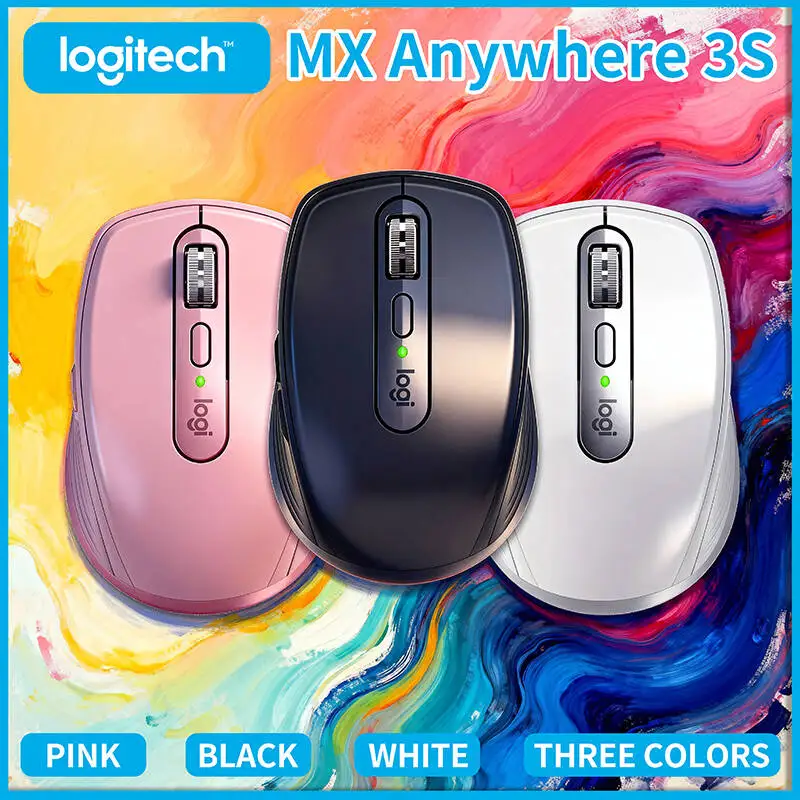 

Logitech MX Anywhere 3S for Mobile Work, Compact Design, Silent Clicks, Tracks on Glass Surfaces