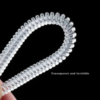 5Pcs/Lot Ring Adjusting Pad Size Transparent Ring Adjuster Light Spring Rope Ring Spring TPU Plastic Spring