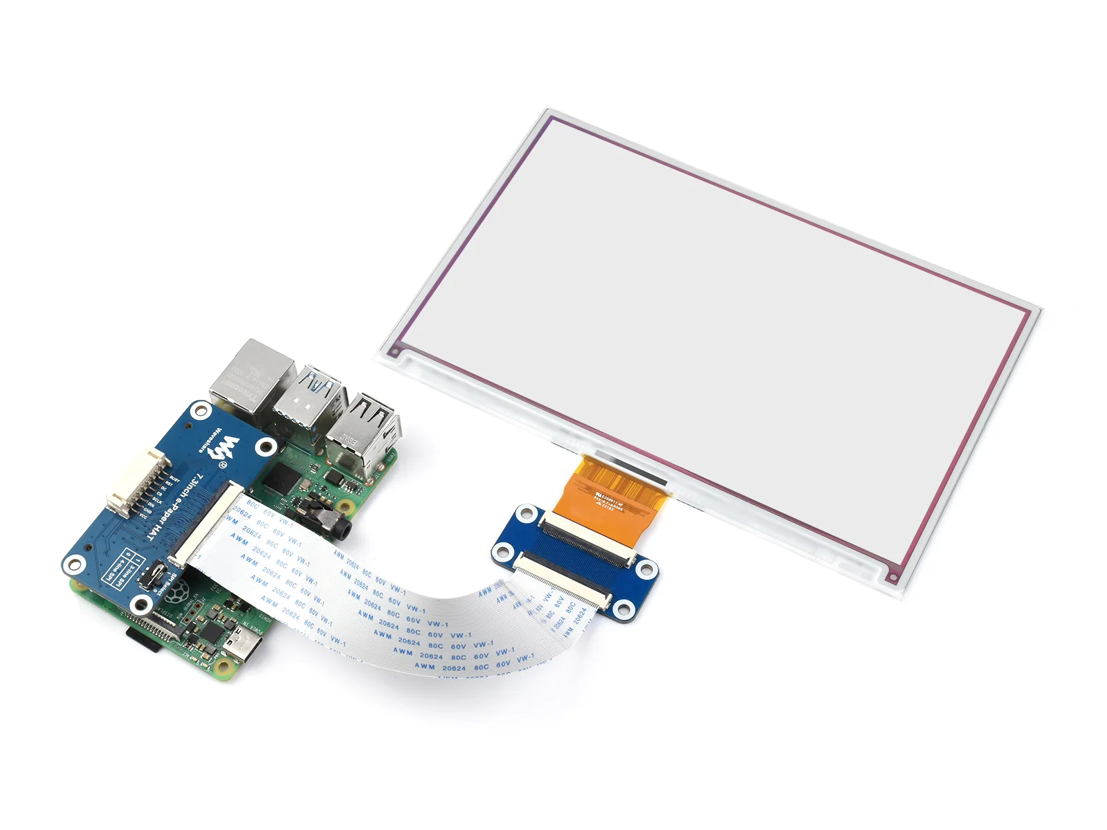 Waveshare 7.3inch acep 7-color e-paper e-ink kijelző Modul, 800×480 Pixel, SPI Előadás vmiről Csereszabatos vel 3.3V/5V mcus