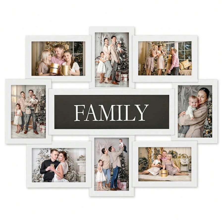 

Jerry and Maggie Family Picture Frame Set 8-Pack, 4x6 And 6x4 Gallery Wall Frame Collage, Photo Frames For Wall Decor