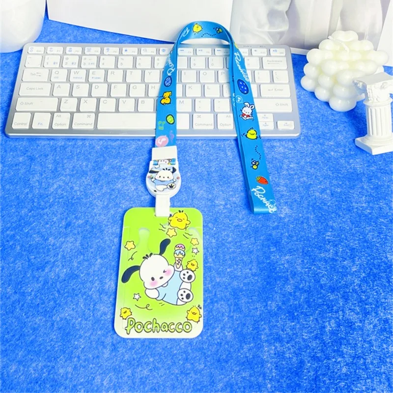 Kawaii держатель для карт «Hello Kitty» My Melody, аниме-фигурки, милый мультяшный ремешок, аниме-товары, украшение для рабочей карты, аксессуары для удостоверения личности
