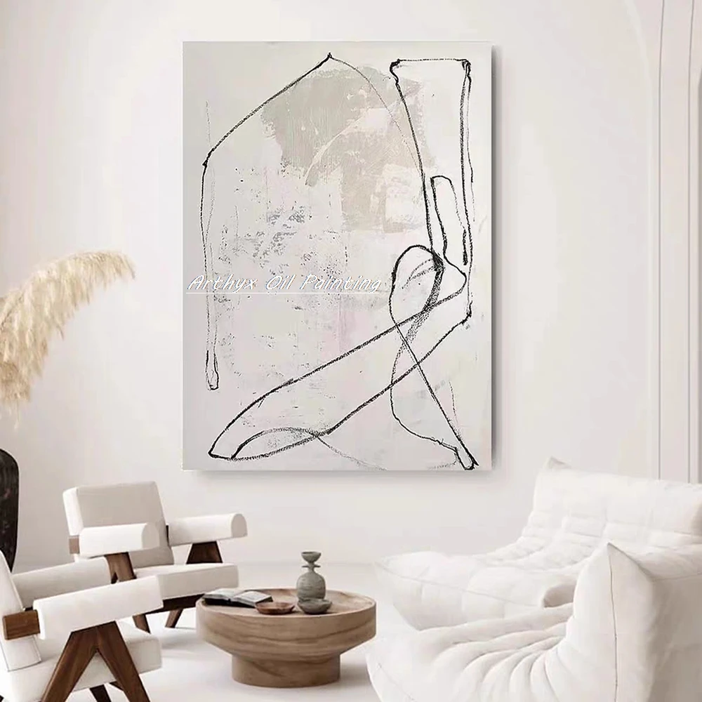 

Arthyx,Handmade Abstract Oil Painting On Canvas,Wall Art Picture,Modern Home Decoration,Nordic Classic Vintage Poster,Room Decor