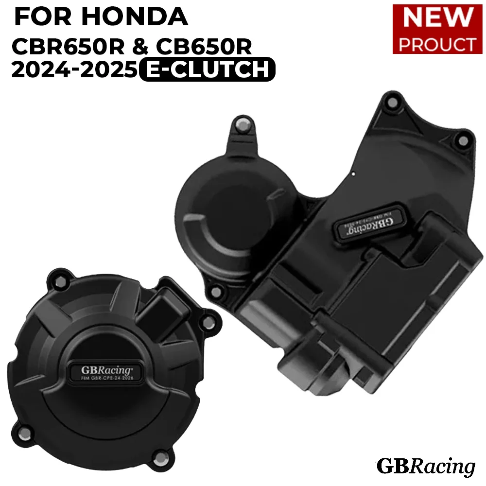 

Gbracing E-Clutch Secondary Engine Cover Set For HONDA 2024-2025 CBR650R/CB650R Dirt Bikes–Shields Electronic Clutch&Alternator