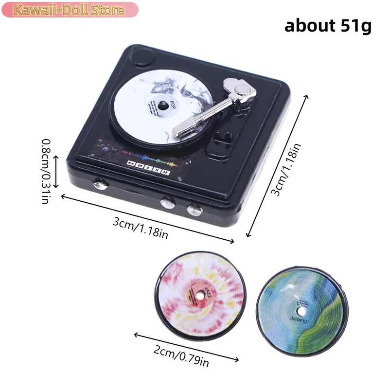1:12 Dollhouse Miniature CD Player เครื่องเล่นแผ่นดิสก์บ้านชุดของเล่นตกแต่งบ้านตุ๊กตาอุปกรณ์เสริม