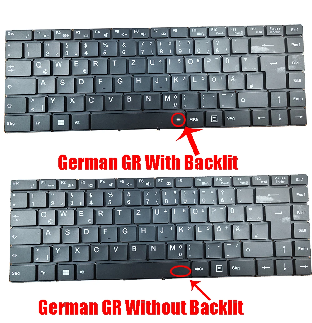 Laptop keyboard For MEDION AKOYA E14307 MD61962 MD62062 MD61974 Black France FR/German GR With Backlit