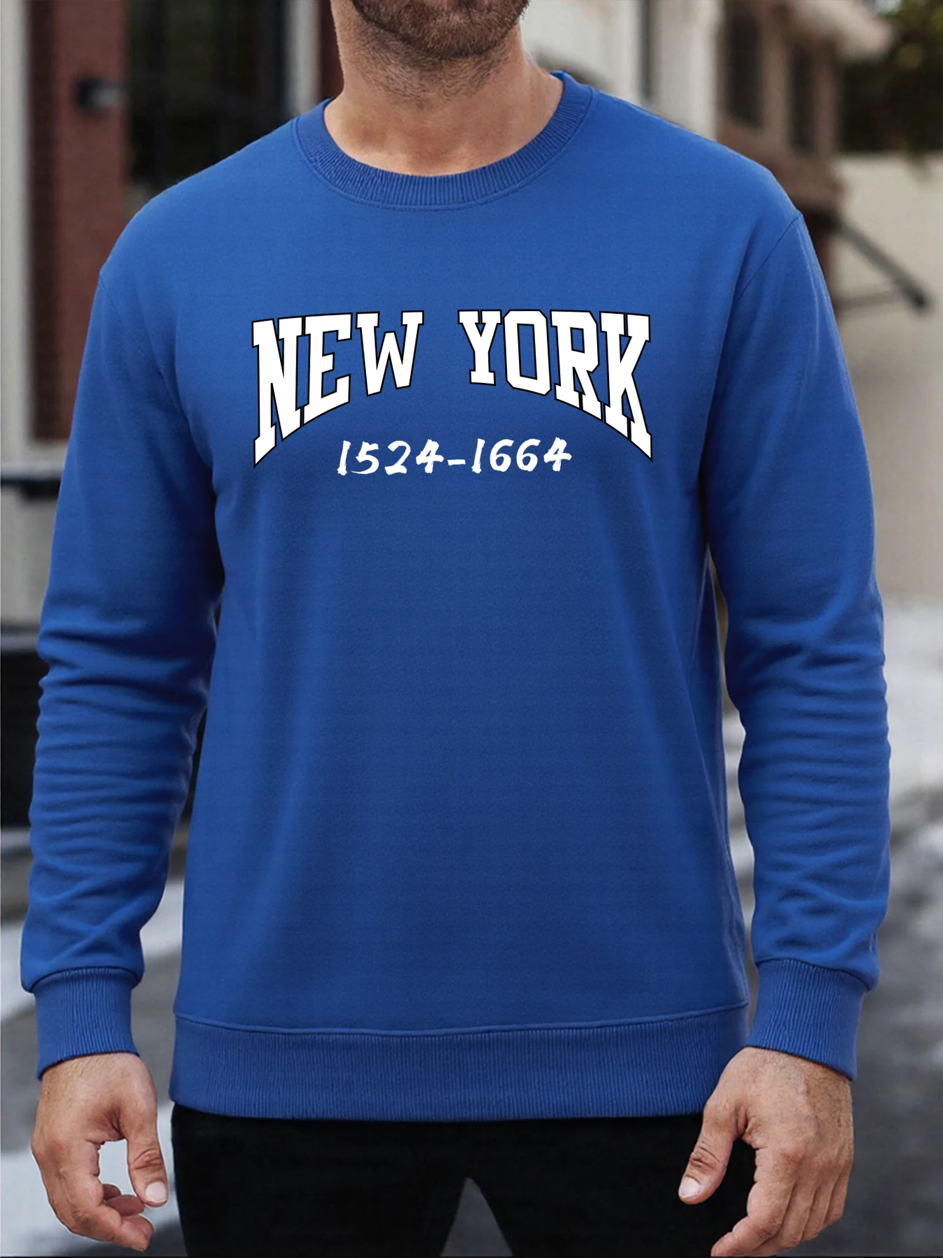 New York Brief Drucken Herbst Männer Sportswear Fleece Sweatshirt Straße Casual Pullover Warme Übergroße Kleidung Unisex Mode Tops