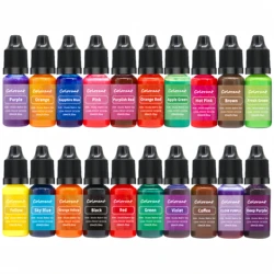 12. 20 color liquid oil dye candle soap dyeing set DIY candle soap production, highly concentrated natural candle dyeing essence