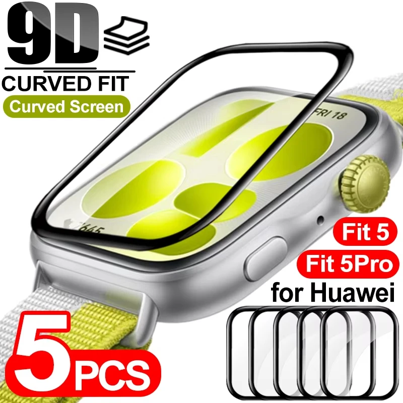 Vollständige Schutzfolie für HUAWEI Watch Fit 5 Fit 5pro Displayschutzfolie PMMA Weiche, gebogene Kantenschutzfolie Watch Fit 5
