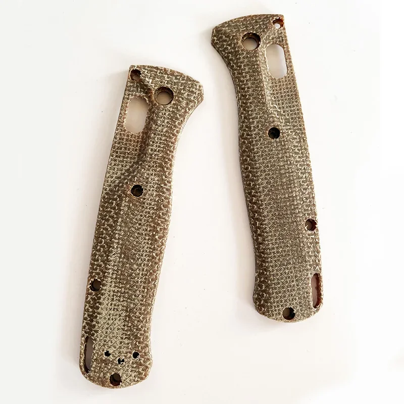 A Pair of Micarta Material Panels - For Benchmade 535 Folding Knife Handles, DIY Handmade Grip Crafting