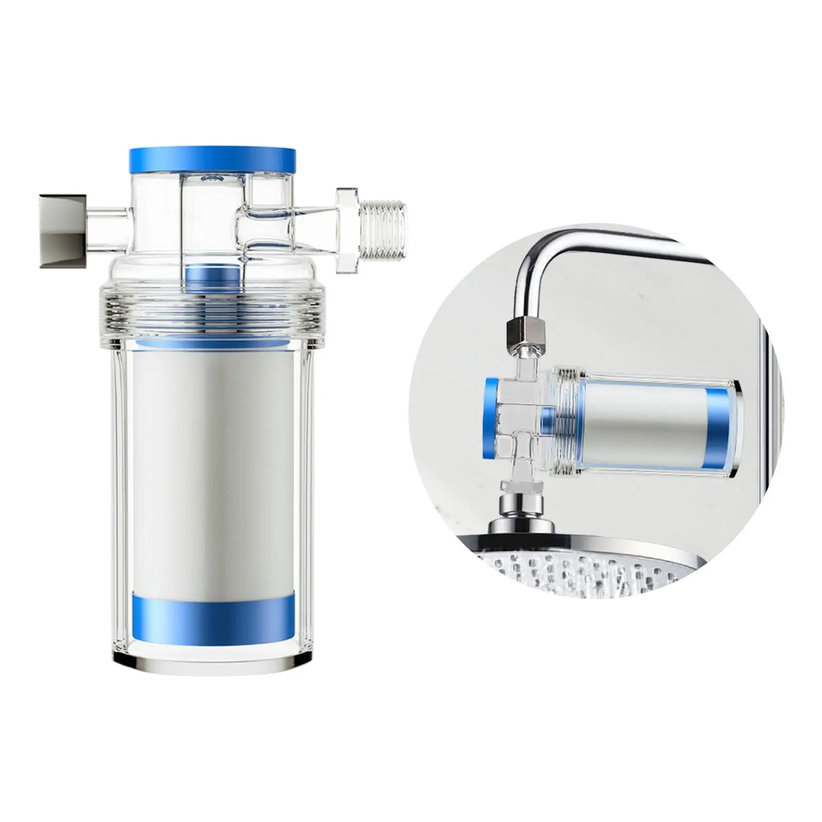 Universal Water Filter 2 in 1 for Sink and Shower Splashproof Professional Bathroom Tap Filtration System