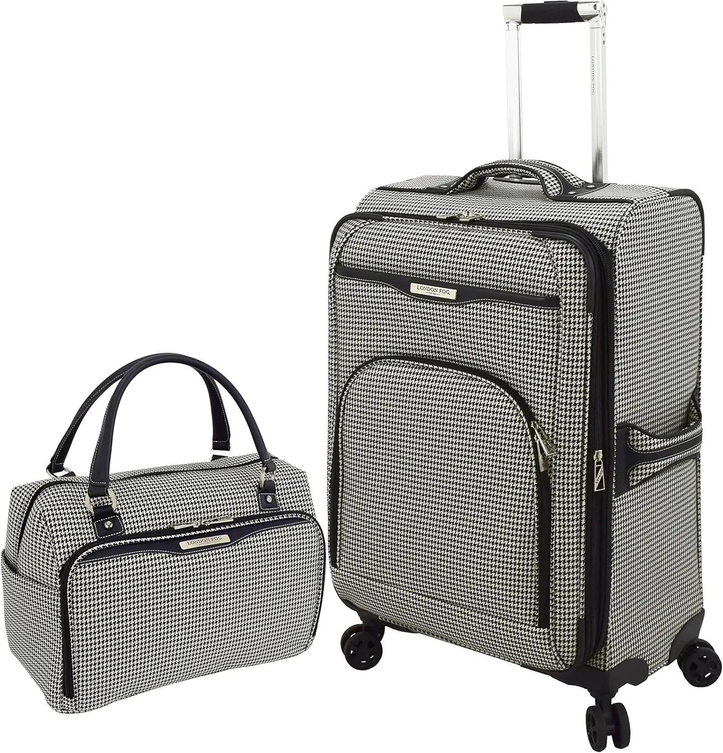 Oxford Iii Set da 2 pezzi (borsa da cabina e Spinner da 25 "), nero bianco