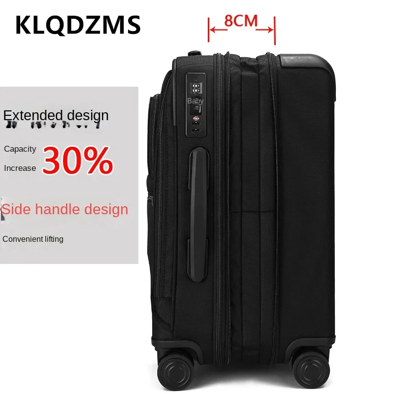 KLQDZMS 20"24 Inch Oxford Cloth Luggage Expandable Boarding Box New Trolley Case Student Password Box Universal Wheel Suitcase