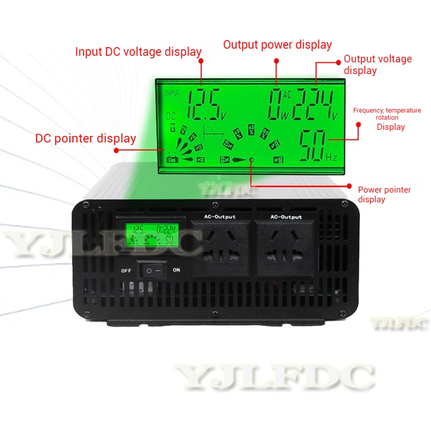 CarInverter 12V 24V 48V 60V 72V To AC 110V 220V 230V Pure Sine Wave 50Hz 60Hz 2000W 3000W Car Power Inverter Frequency Converter
