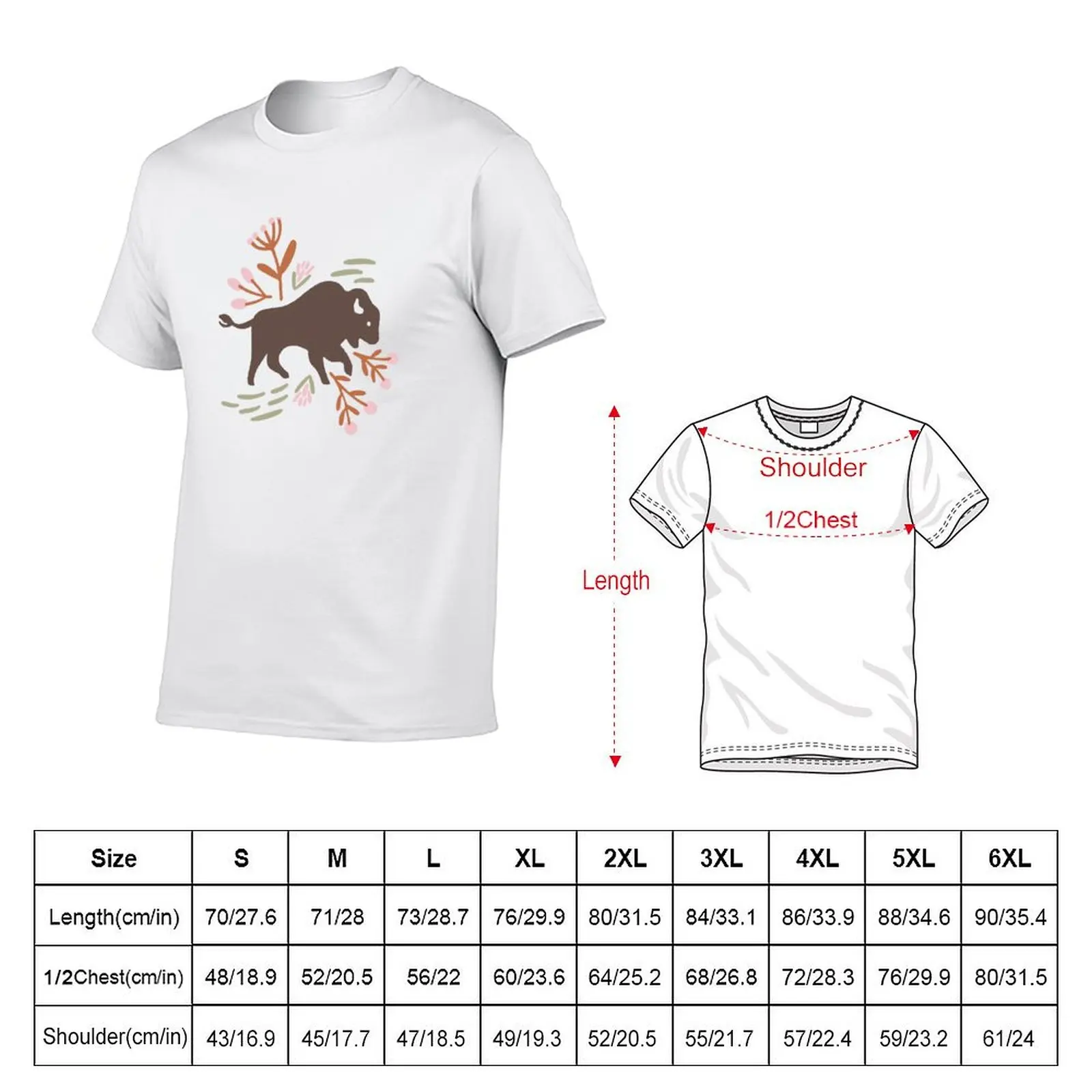 Prairie Dreams Bison T-Shirt Holiday All Match T-Shirt