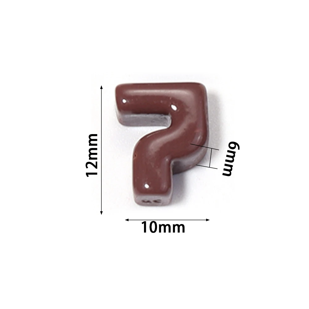 20pcs Mix Sweet Candy Color Numbers Mini Small Resin Letter Patch DIY Cream Glue On Hair Clip Phone Case Decoration Accessories