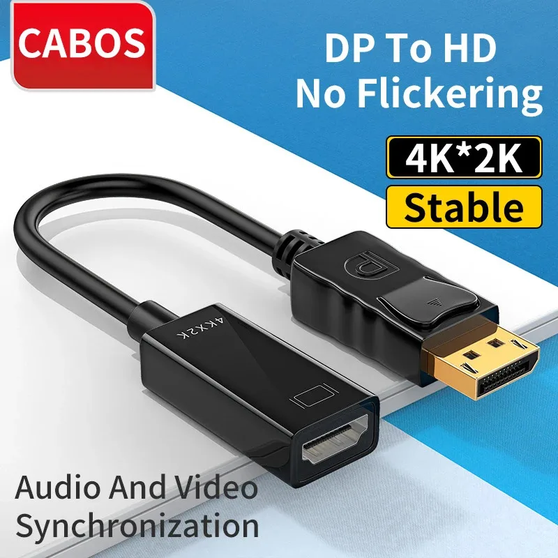 4K DisplayPort to HDMI-compatible Cable DisplayPort DP Male to HDMI-compatible Female Adapter for PC HDTV Projector DP Converter