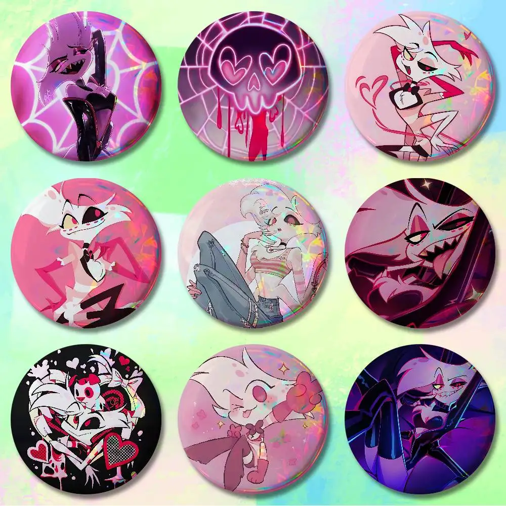 

A-Angel D-Dust H-HazbinsS-S Custom Badges 75mm 44mm 25mm Brooch Backpack Hat Enamel Pins Accessories Toys Gifts