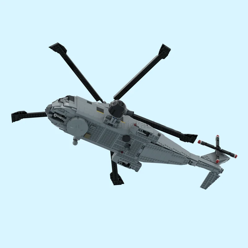 Moc قوالب بناء AW-101 ميرلين العسكرية المقاتلة نموذج بناء التكنولوجيا وحدات كتل هدايا عيد الميلاد لعبة لتقوم بها بنفسك الجمعية #3