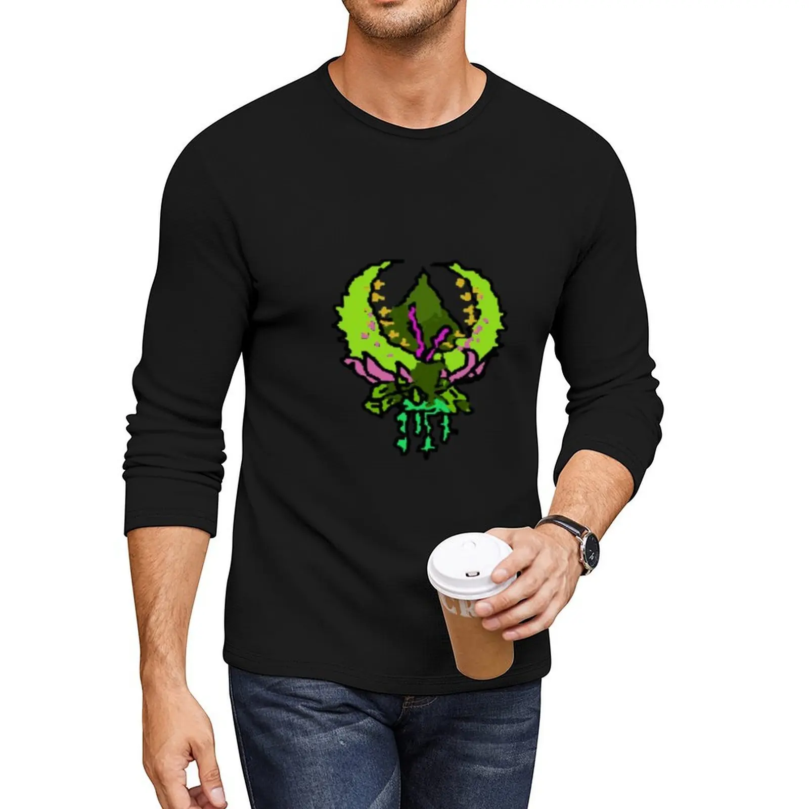 

plantera form 2 Long T-Shirt black t shirt graphic t shirt graphic t shirts Aesthetic clothing mens cotton shirts